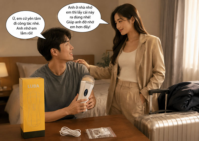 Âm đạo cầm tay hai đầu rung siêu phê, silicon TPE cao cấp